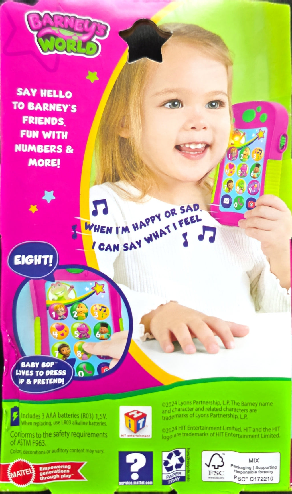 Barney's World Interactive Toy Phone with Music, Lights & Phrases for Kids Ages 2+