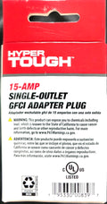 Hyper Tough 15-Amp Single-Outlet GFCI Adapter Plug with Auto Reset