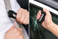AutoDrive Emergency Rescue Tool – Window Glass Breaker & Seat Belt Cutter Keychain