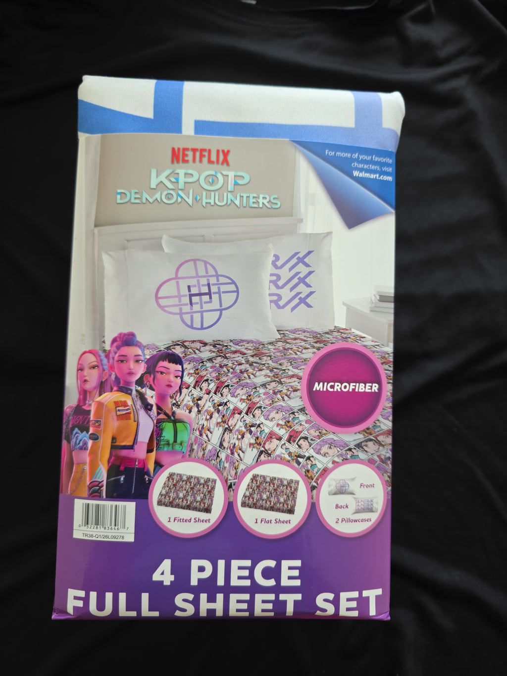 Netflix KPop Demon Hunters 4-Piece Full Microfiber Sheet Set – Full Size