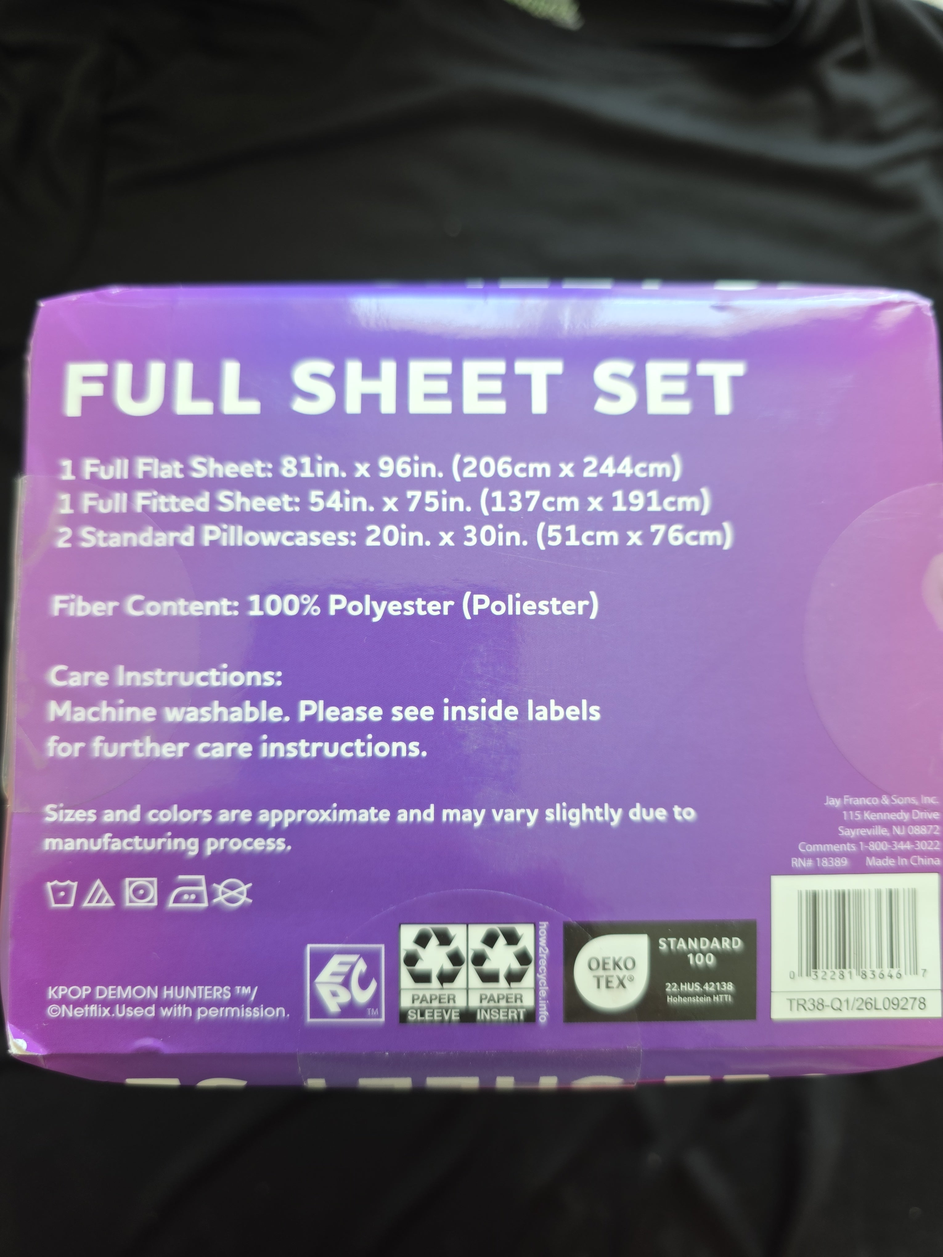 Netflix KPop Demon Hunters 4-Piece Full Microfiber Sheet Set – Full Size