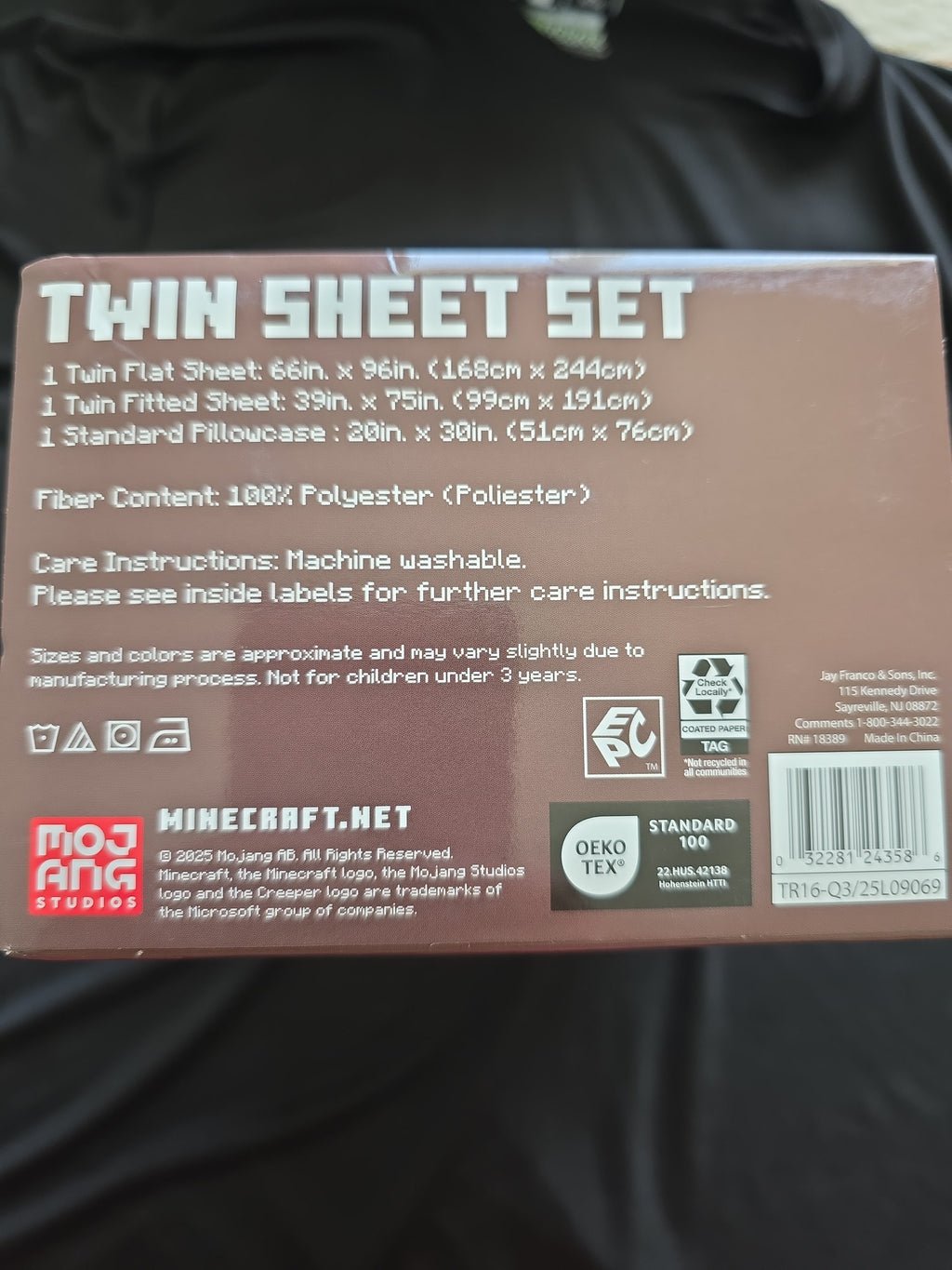 Minecraft 3-Piece Twin Microfiber Sheet Set – Official Bedding