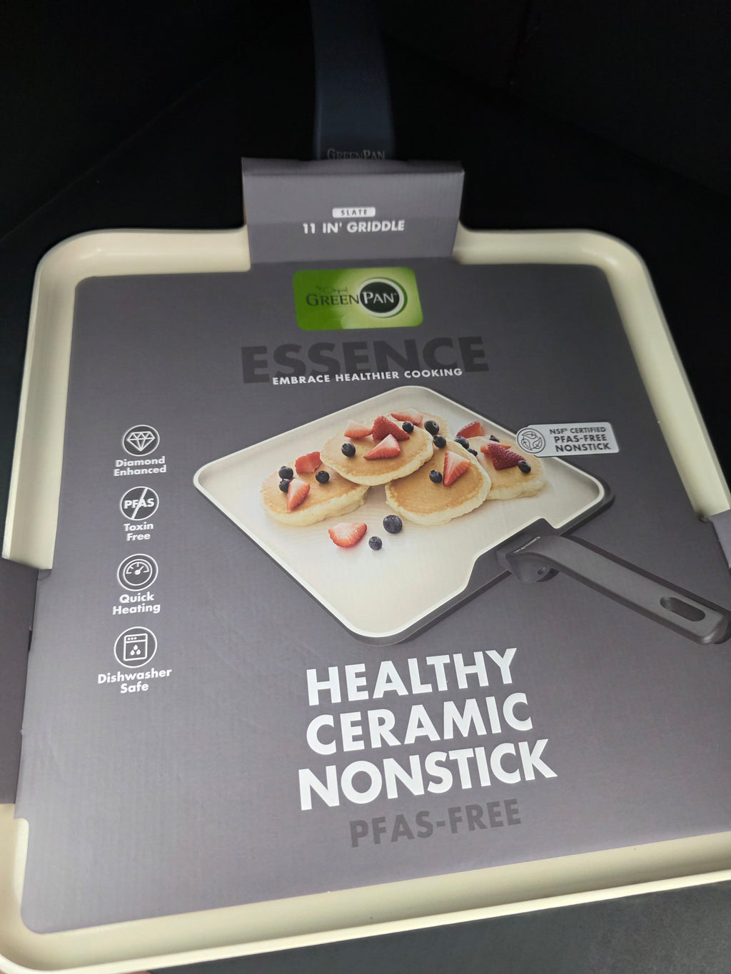 GreenPan Essence 11" Ceramic Nonstick Griddle – PFAS-Free Healthy Cooking