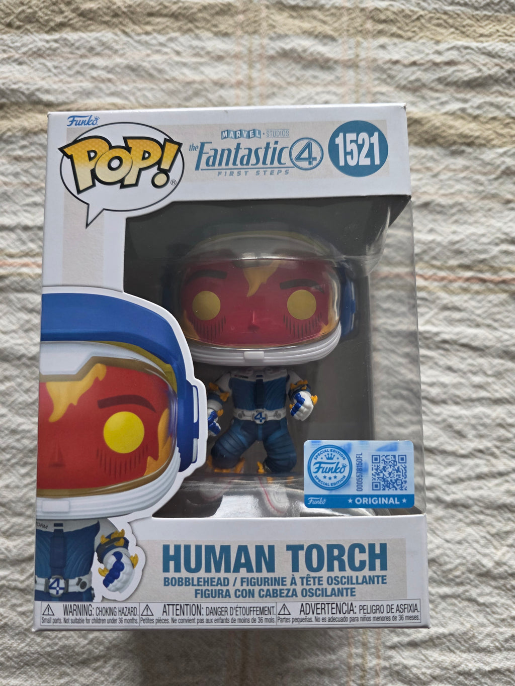 Funko Pop! Marvel Studios The Fantastic Four: First Steps Human Torch #1521 Bobblehead