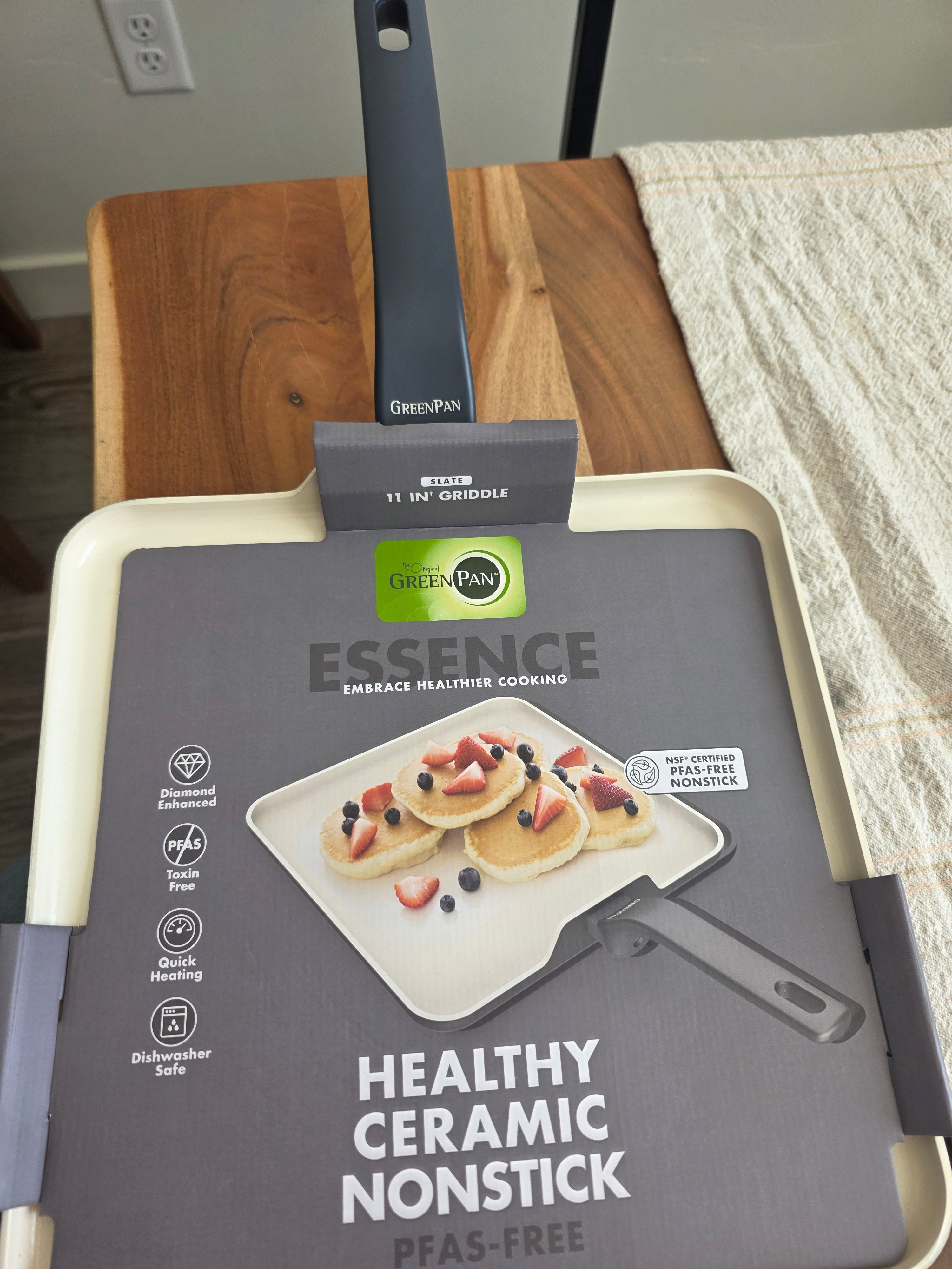GreenPan Essence 11" Ceramic Nonstick Griddle – PFAS-Free Healthy Cooking