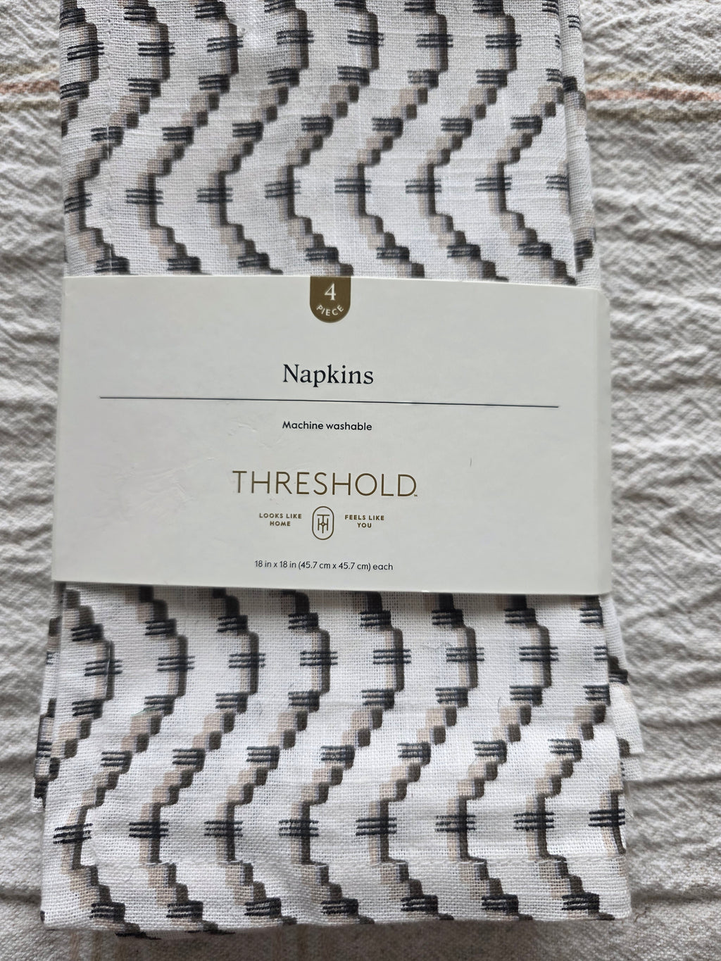 Threshold Cloth Napkins Set of 4 – Machine Washable 18" x 18"