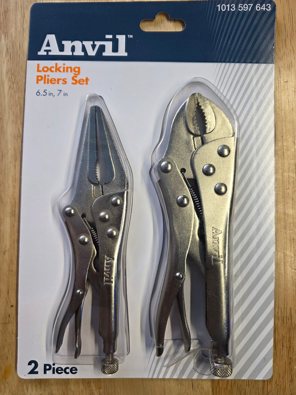 Anvil 2-Piece Locking Pliers Set (6.5 in. & 7 in.)