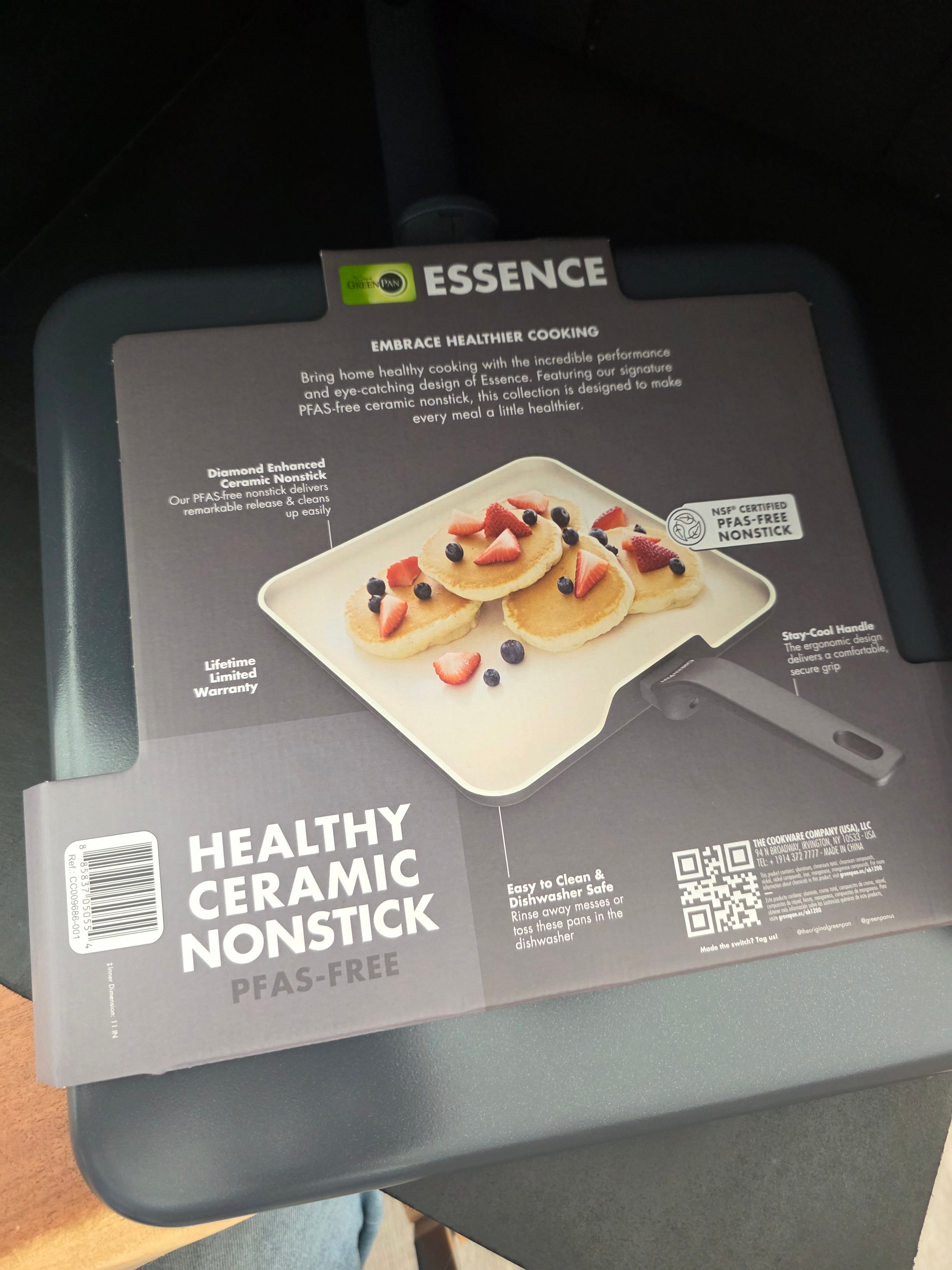 GreenPan Essence 11" Ceramic Nonstick Griddle – PFAS-Free Healthy Cooking