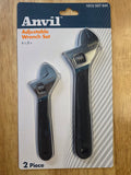 Anvil 2-Piece Adjustable Wrench Set (6 in. & 8 in.)