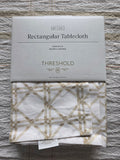 Threshold Rectangular Tablecloth 60" x 84" Cotton Table Cover