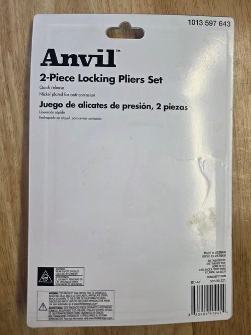 Anvil 2-Piece Locking Pliers Set (6.5 in. & 7 in.)
