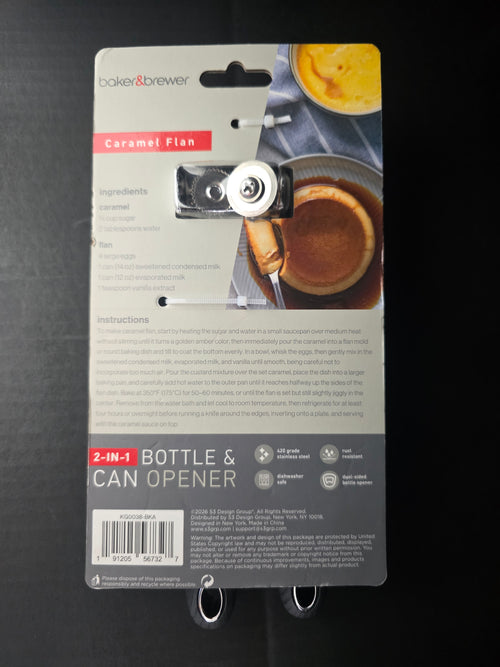 Baker & Brewer 2-in-1 Bottle & Can Opener – Heavy Duty Kitchen Tool